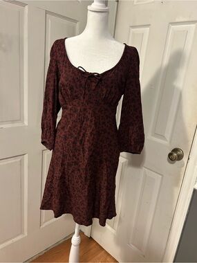 breslin long sleeve dress Breslin Long Sleeve Dress - Red